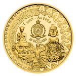 Zlatá půluncová mince Historie zlata - Staroegyptské zlatnictví proof - obrázek 2