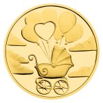 Zlatý dukát k narození dítěte 2025 proof - obrázek 2