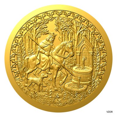 Zlatý dvoudukát ČR 2026 - Karel IV. lovec a objevitel stand