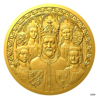 Zlatý desetidukát ČR 2026 - Karel IV. manžel stand - obrázek 1