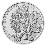 Stříbrná 1oz investiční mince Český lev 2026 stand