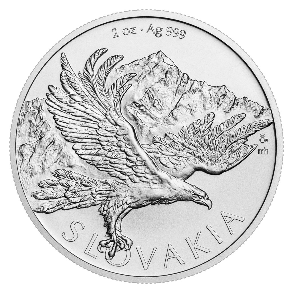Stříbrná 2oz investiční mince Orel 2026 stand - obrázek 1
