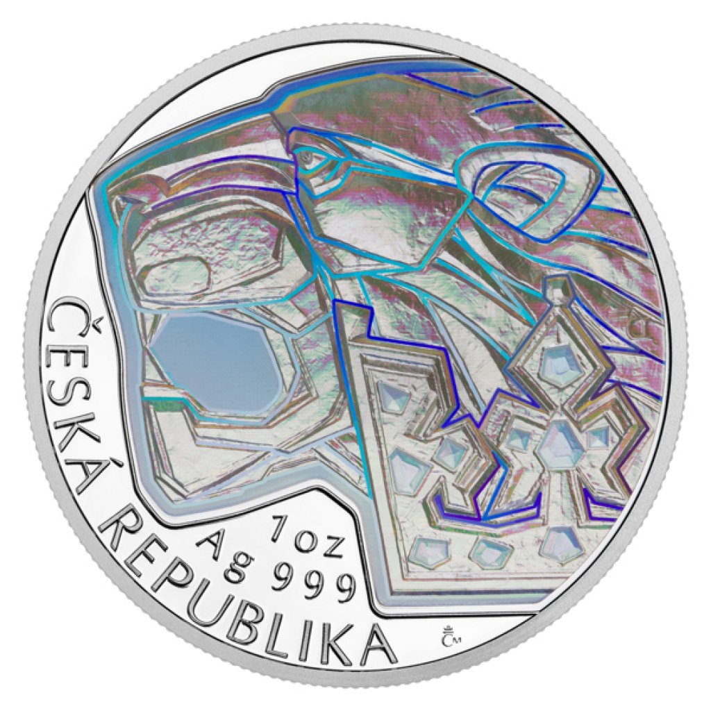 Stříbrná 1oz investiční mince Český lev 2026 s hologramem proof