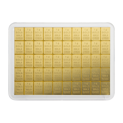 Zlatý investiční slitek tabulkový (CombiBar) 50 g - obrázek 1