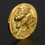 Zlatá 75g investiční mince Český lev 2025 vysoký reliéf stand číslováno – obrázek 6