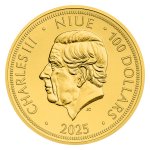 Zlatá 75g investiční mince Český lev 2025 vysoký reliéf stand číslováno – obrázek 2