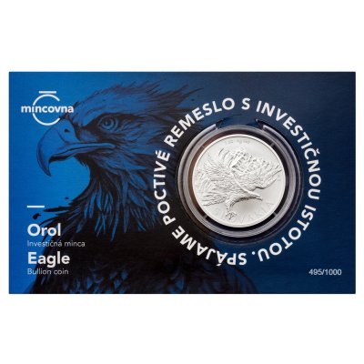 Stříbrná 1oz investiční mince Orel 2026 stand číslovaný - obrázek 1
