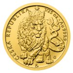 Zlatá 1/25oz investiční mince Český lev 2026 stand číslováno - obrázek 2