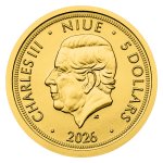 Zlatá 1/25oz investiční mince Český lev 2026 stand číslováno - obrázek 3