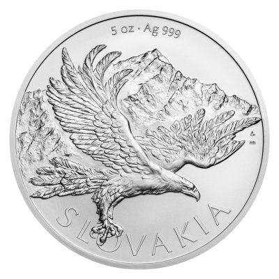 Stříbrná 5oz investiční mince Orel 2026 stand - obrázek 1