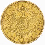 Zlatá mince 10 Mark Prusko Wilhelm II - obrázek 2