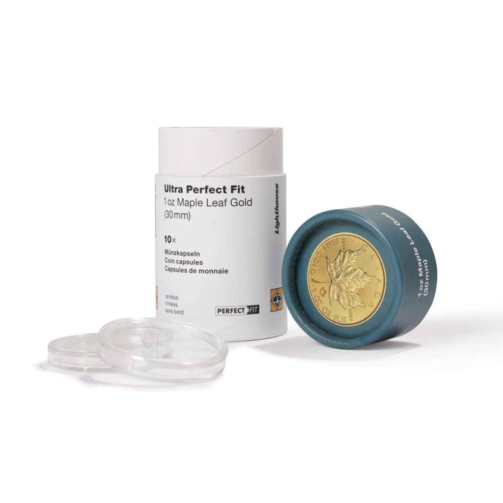 Kapsle na minci Ultra Perfect Fit pro 1 oz. Maple Leaf Gold - balení 10 kusů - obrázek 1