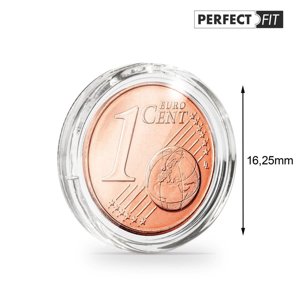 Kapsle na minci Ultra Perfect Fit pro 1 Euro-Cent - balení 10 kusů