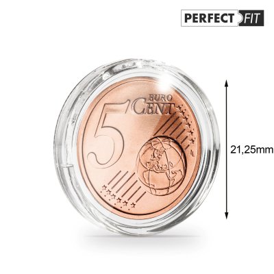 Kapsle na minci Ultra Perfect Fit pro 5 Euro-Cent - balení 10 kusů - obrázek 2