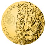 Zlatá 1/200oz investiční mince Český lev 2026 inkusní ražba stand - obrázek 2