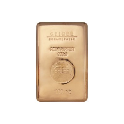 Měděný slitek 3 110 g (100 Oz) - obrázek 1