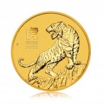 Zlatá investiční mince Australská Lunární Série III. 2022 Tygr 7,78 g (1/4 Oz)