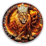Stříbrná 1oz investiční mince Český lev 2026 kolor proof - obrázek 2