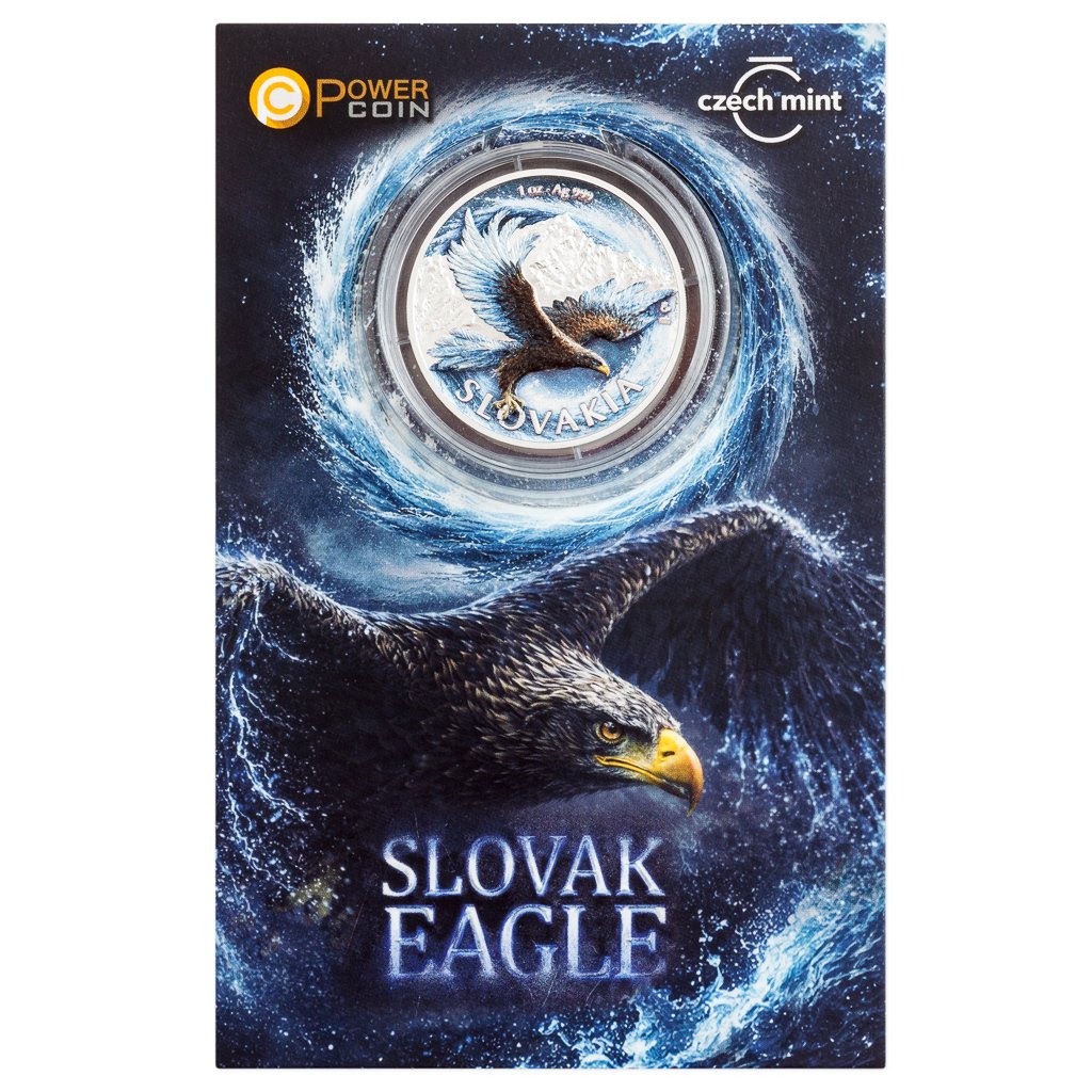 Stříbrná 1oz investiční mince Orel 2026 kolor proof - obrázek 1