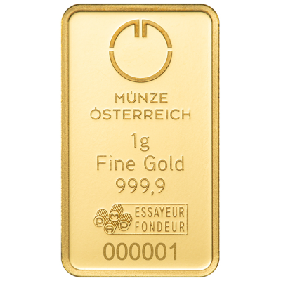 Zlatý slitek 1 g Münze Österreich - obrázek 1