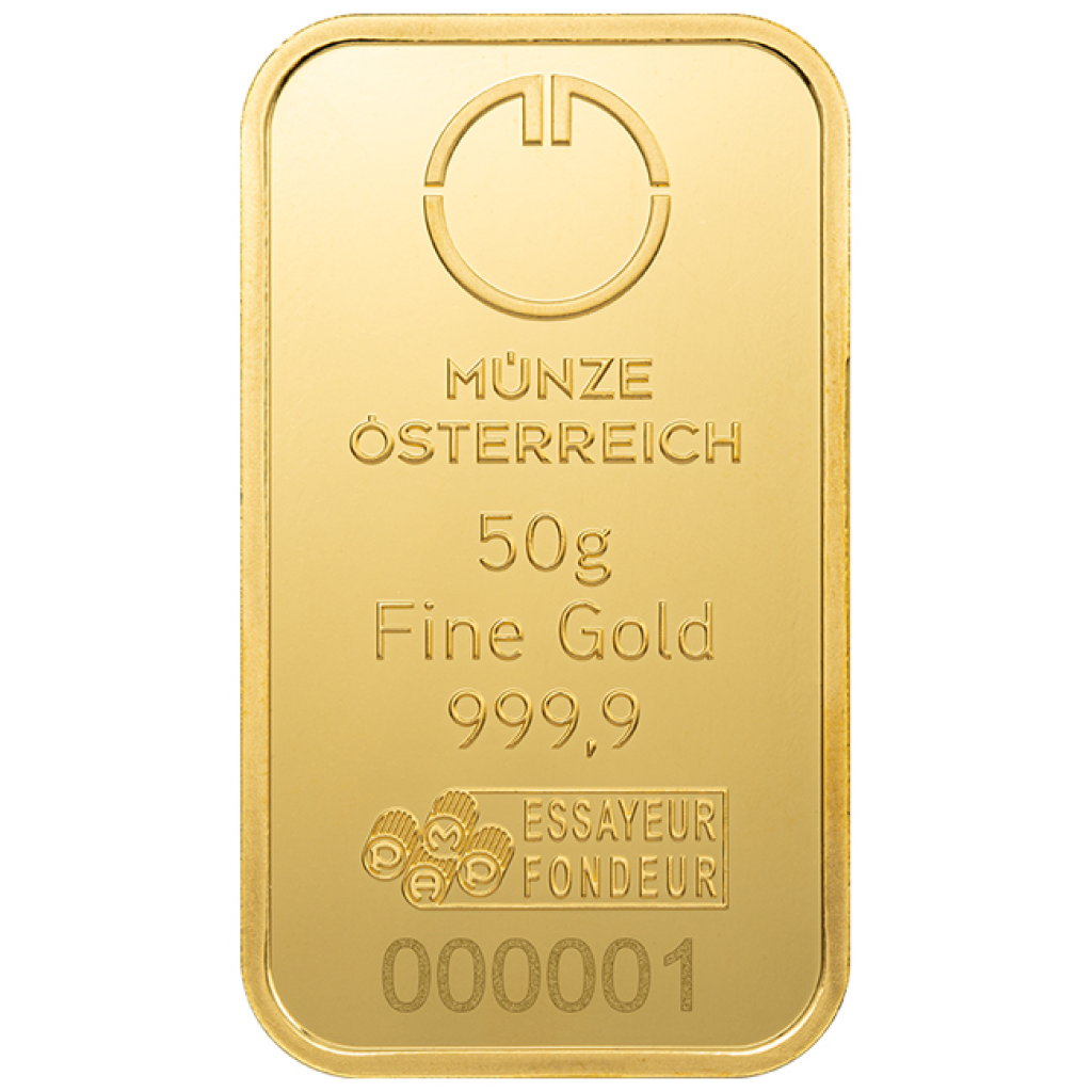 Zlatý investiční slitek Münze Österreich 50 g - obrázek 1
