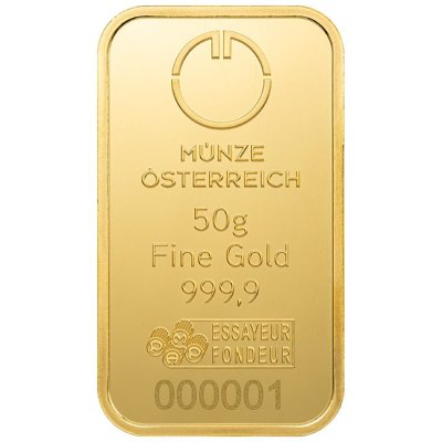 Zlatý investiční slitek Münze Österreich 50 g - obrázek 1