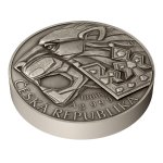 Stříbrná 1kg investiční mince Český lev 2026 vysoký reliéf, patina stand - obrázek 3