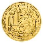 Sada zlatého dukátu Přemysl Otakar II. a stříbrné novoražby brakteátu stand - obrázek 2