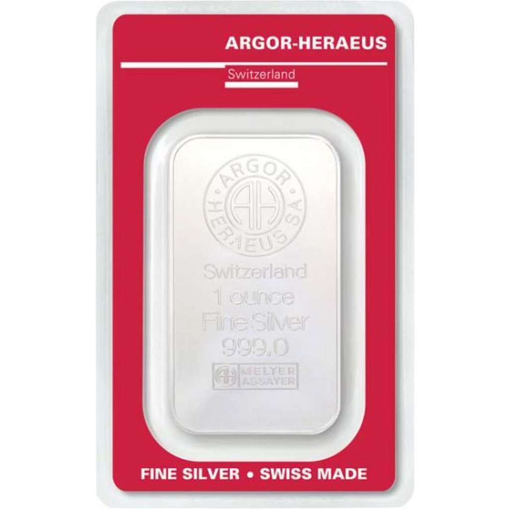 Stříbrný slitek 1 Oz Argor-Heraeus - obrázek 1