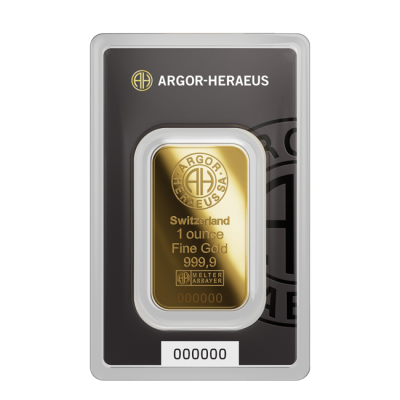 Zlatý slitek 1 Oz Argor-Heraeus - obrázek 1