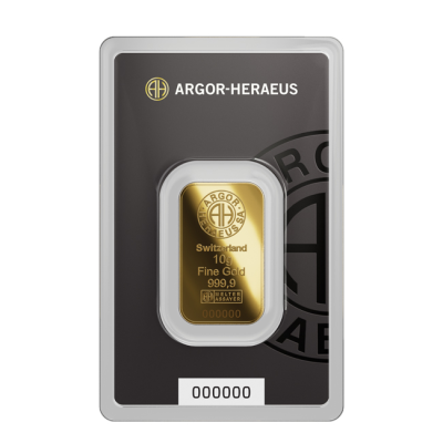 Zlatý investiční slitek Argor-Heraeus 10 g - obrázek 1
