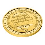 Zlatá půluncová medaile Založení české spořitelny Böhmische Sparkasse proof - obrázek 3