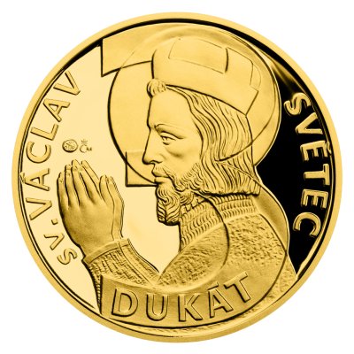 Zlatý 3-dukát sv. Václava se zlatým certifikátem 2023 proof - obrázek 1