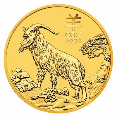Zlatá mince 1/10 Oz Lunární série III Koza 2027 - obrázek 1