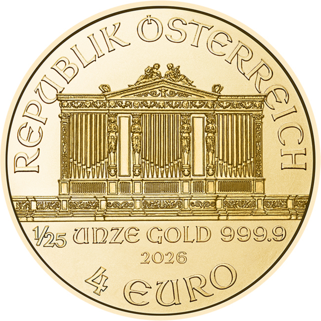 Zlatá mince 1/25 Oz Philharmoniker