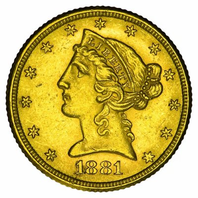 Zlatá mince 5 USD Eagle Liberty – obrázek 1