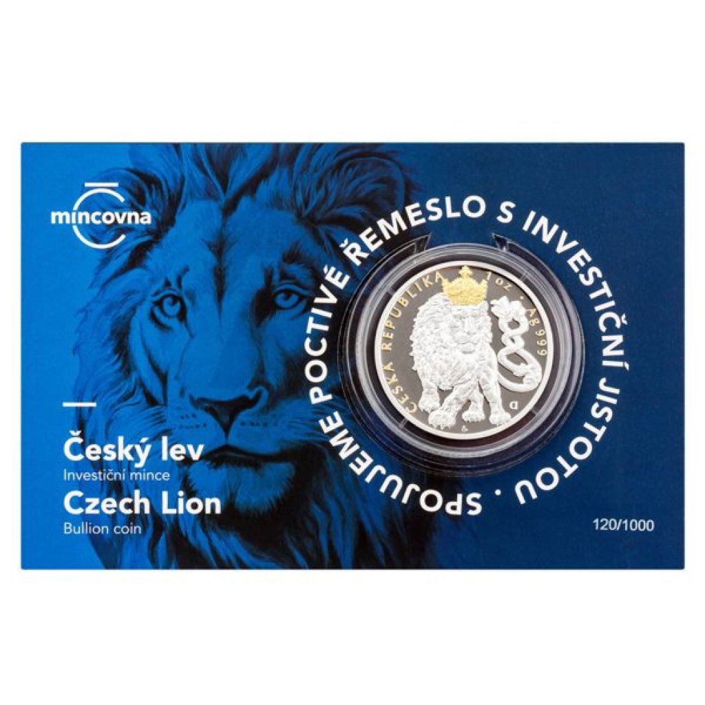 Stříbrná 1oz mince Český lev 2026 - Obrázek 1