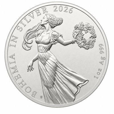 Stříbrná mince 1 Oz Bohemia in Silver Bullion 2026 standard - obrázek 1
