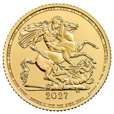 Zlatá mince 1/2 Libry Sovereign Charles 2027 - obrázek 1
