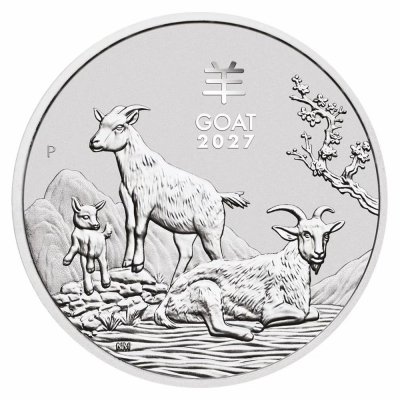 Stříbrná mince 1/2 Oz Lunární série III Koza 2027 - obrázek 1