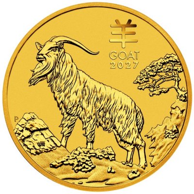 Zlatá mince 1/4 Oz Lunární série III Koza 2027 - obrázek 1