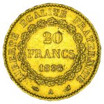 Zlatá mince 20 Franků Francie Anděl - Obrázek 2