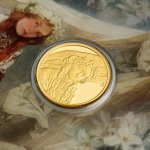 Zlatá mince Alfons Mucha - Mystik proof - obrázek 4