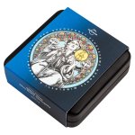 Stříbrná mince Alfons Mucha - kosmopolita proof - obrázek 4